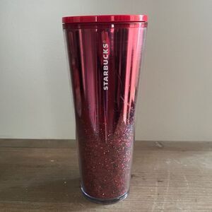 Starbucks Red glitter venti tumbler red 24oz